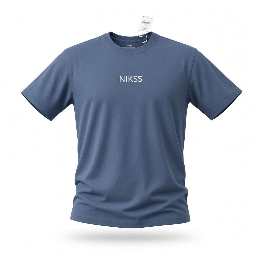 NIKSS Iced-Out Tee-Navy Blue 180G