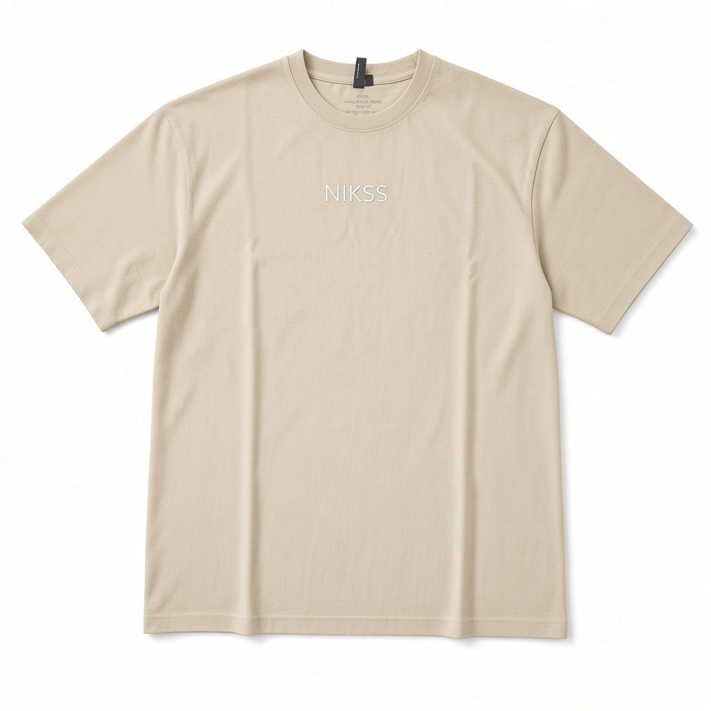 NIKSS Forged In Silver Tee-Sand Beige 220G