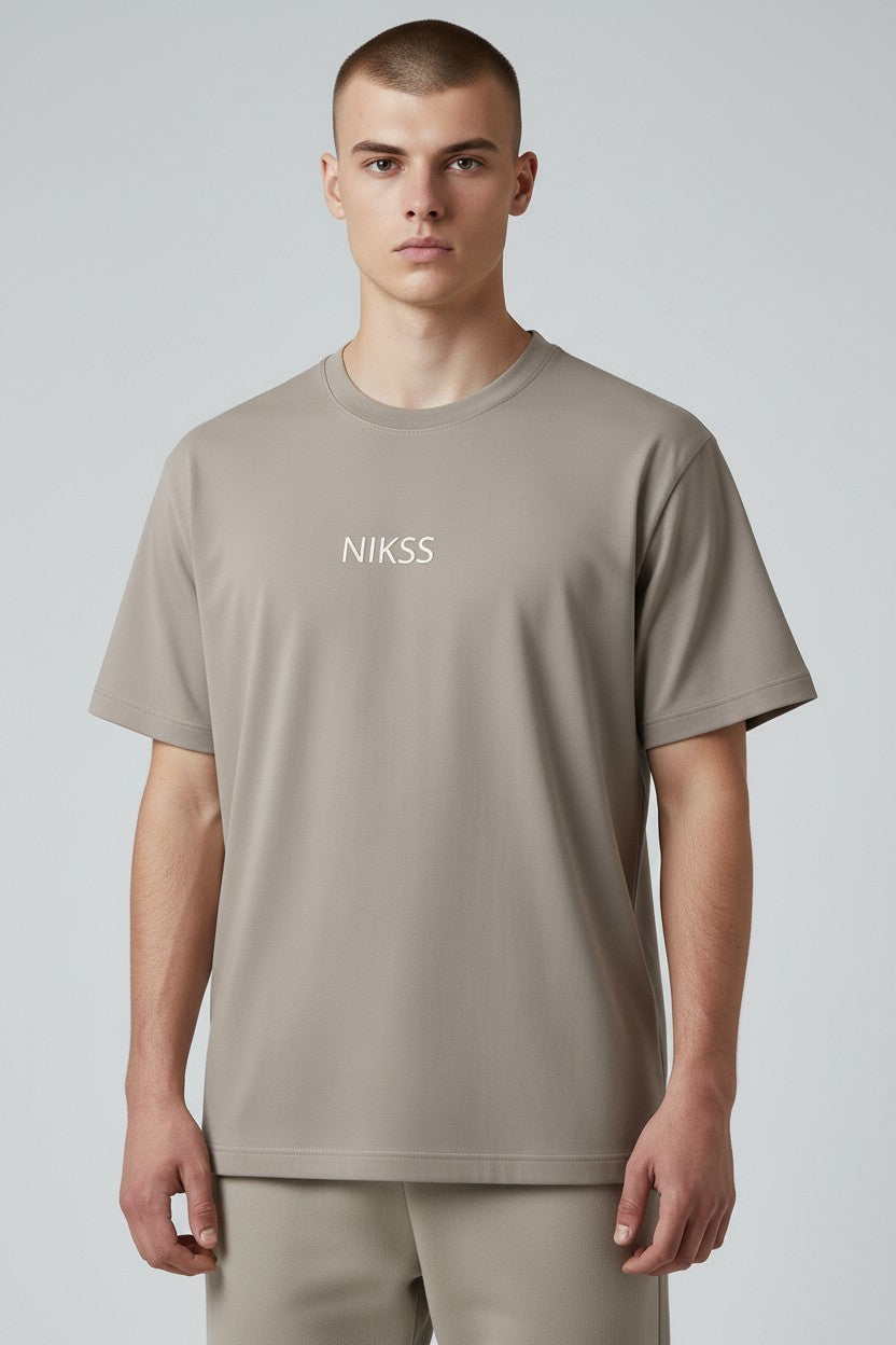 NIKSS Forged In Silver Tee-Steel Grey 220G