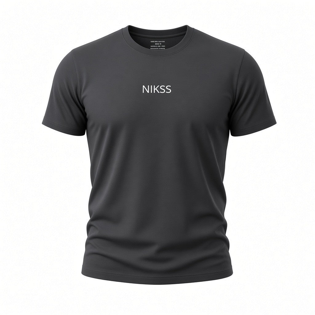 NIKSS forged In Silver Tee-Navy Blue (220G)