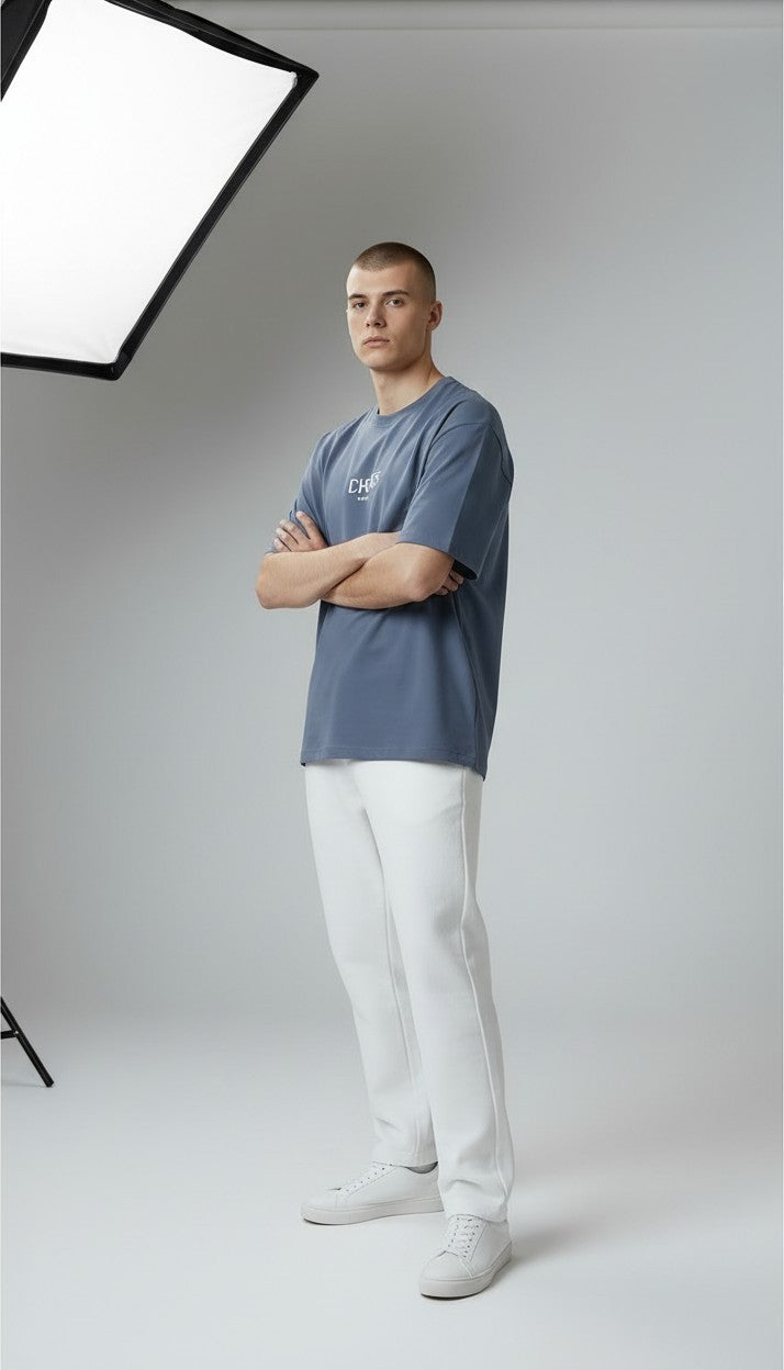 NIKSS Iced-Out Tee-Navy Blue 180G