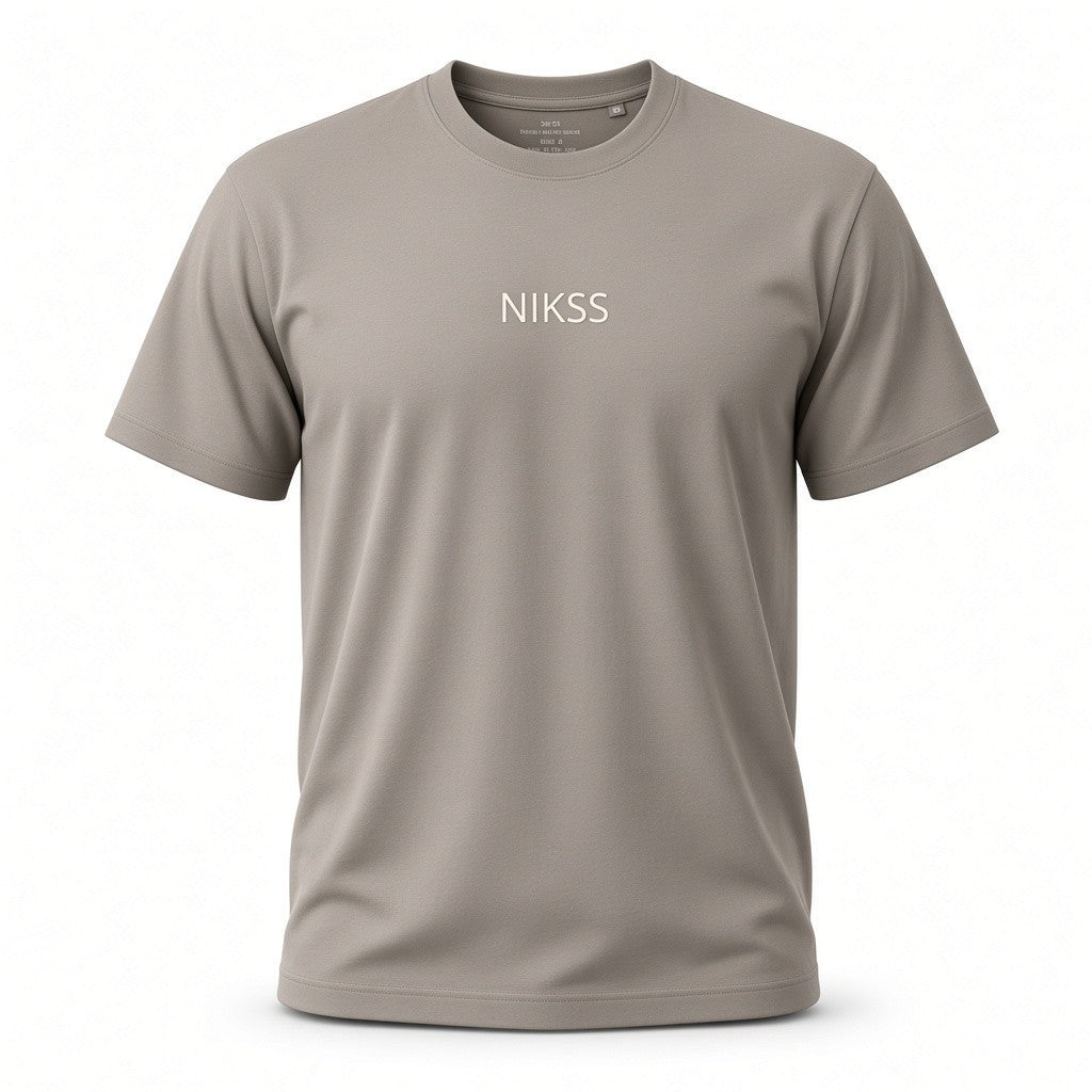 NIKSS Forged In Silver Tee-Steel Grey 220G
