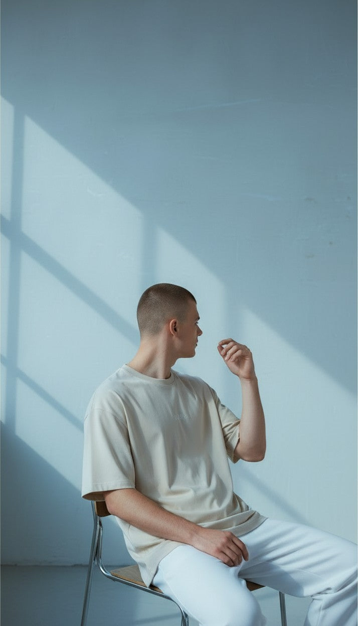 NIKSS Forged In Silver Tee-Sand Beige 220G