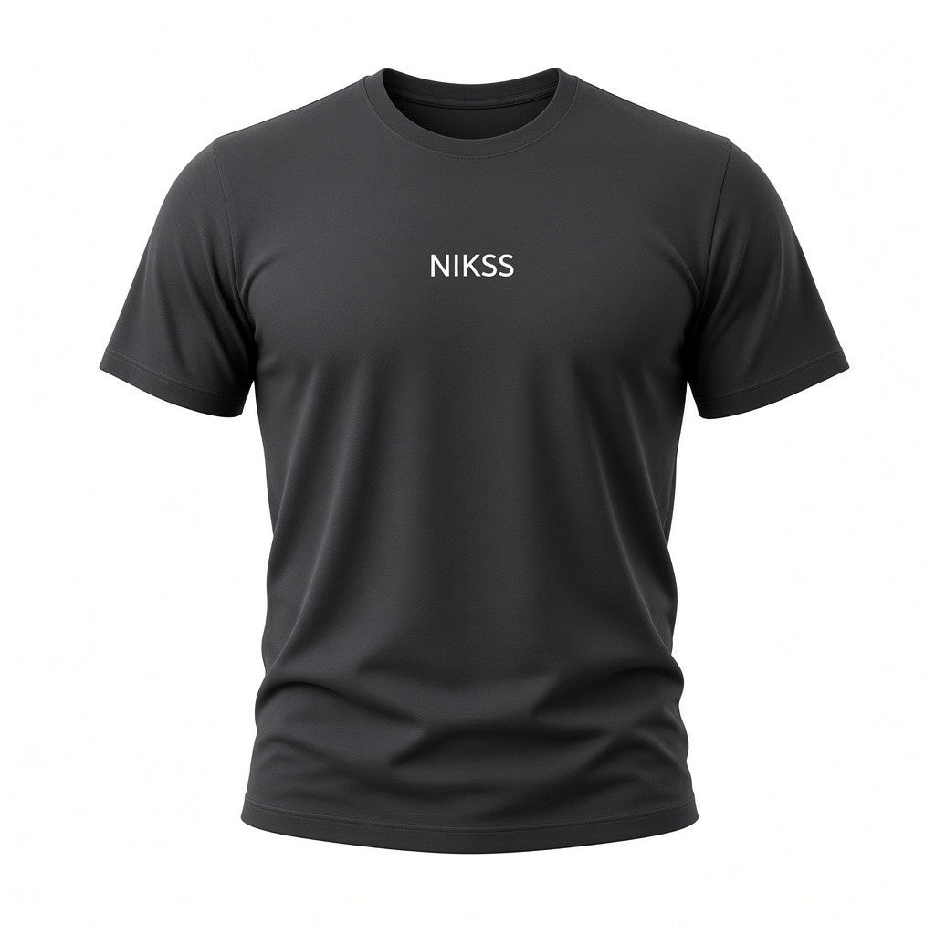 NIKSS Forged In Silver Tee-Classic Black 180G
