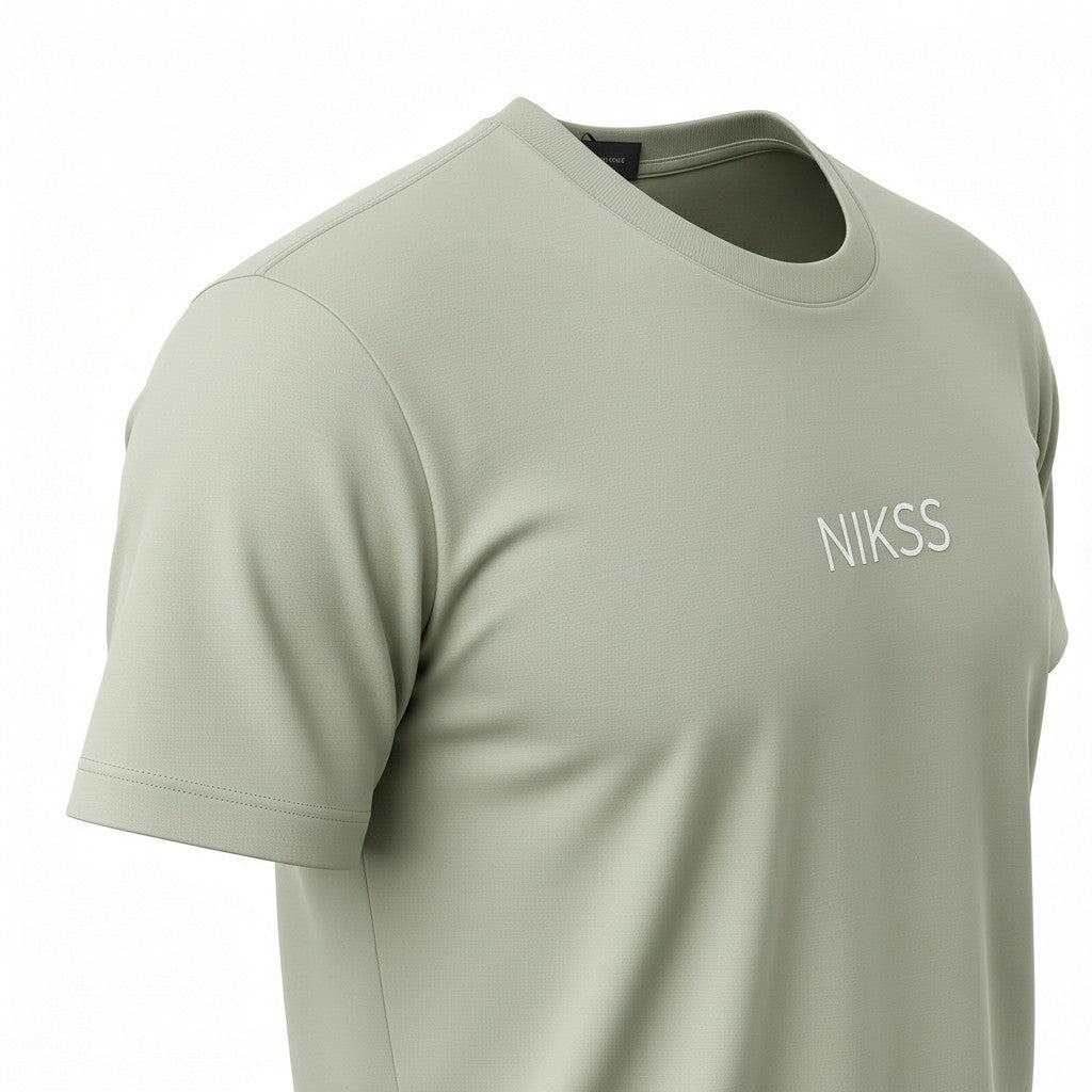NIKSS Forged In Silver Tee-Sage Green 200G