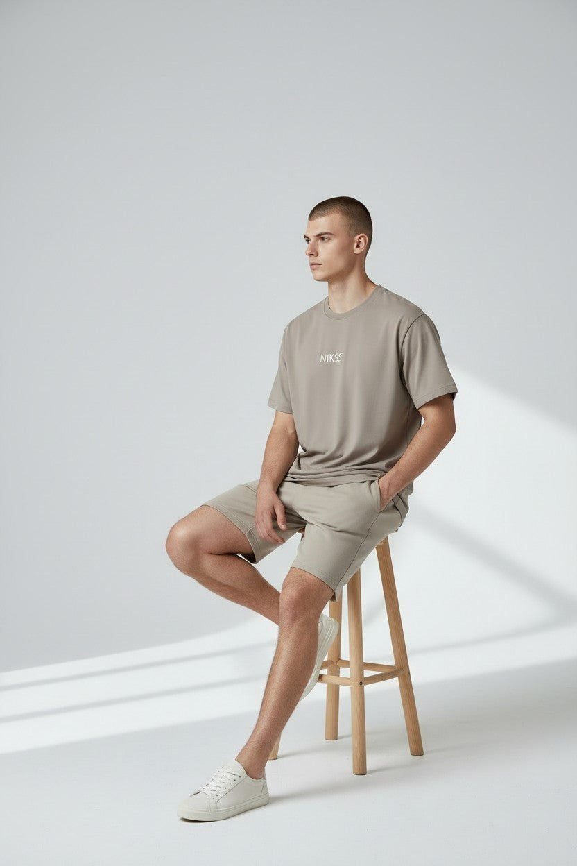 NIKSS Forged In Silver Tee-Steel Grey 220G