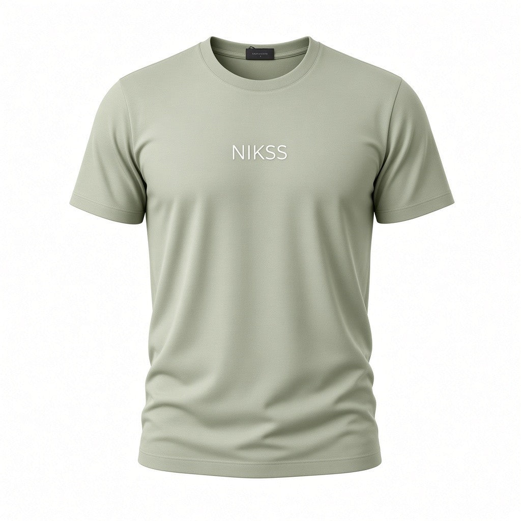 NIKSS Forged In Silver Tee-Sage Green 200G